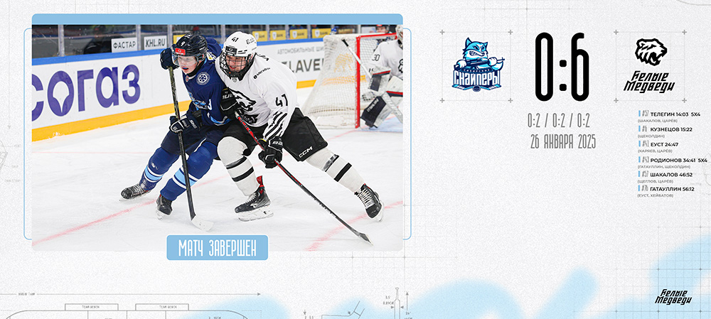 OLIMPBET Чемпионат МХЛ. Вторая победа «Белых Медведей» в Новосибирске 