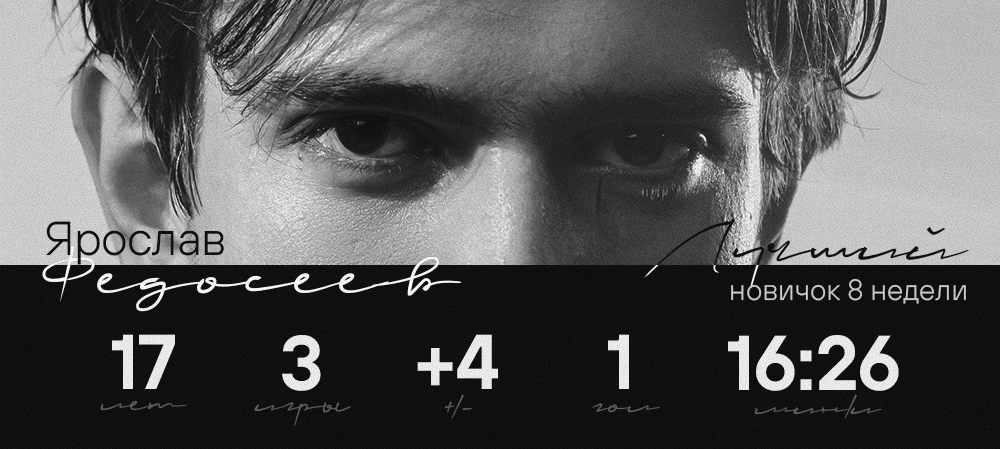 Ярослав Федосеев — лучший новичок недели в КХЛ 