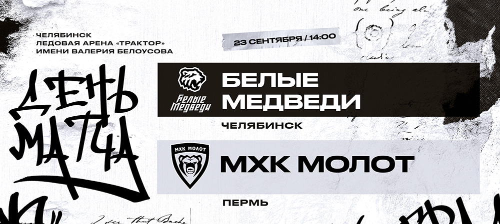 23/24. Заключительный матч первой домашней серии. В гостях — пермский МХК «Молот»  