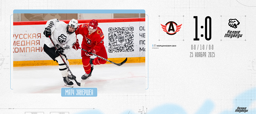 OLIMPBET Чемпионат МХЛ. «Белые Медведи» уступили в Екатеринбурге  