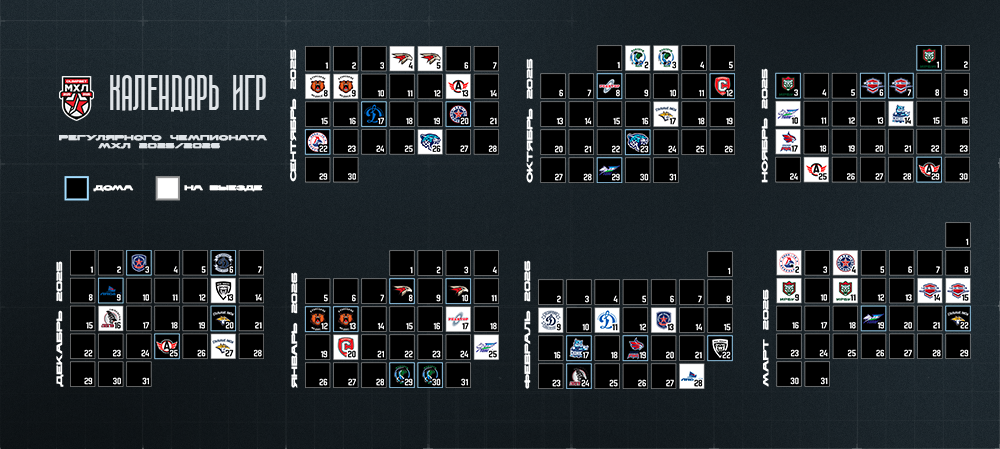 Календарь регулярного чемпионата 2025/2026 