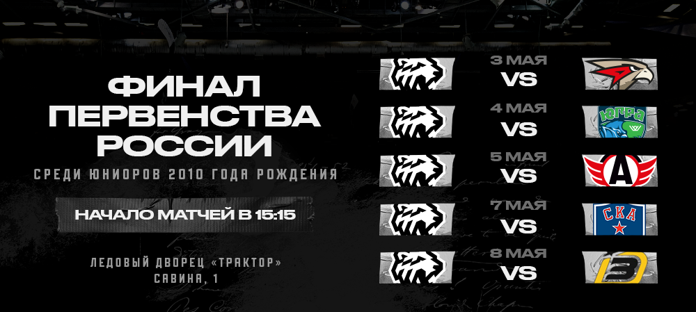 «Трактор» U13 в Финале Первенства России I Расписание матчей 