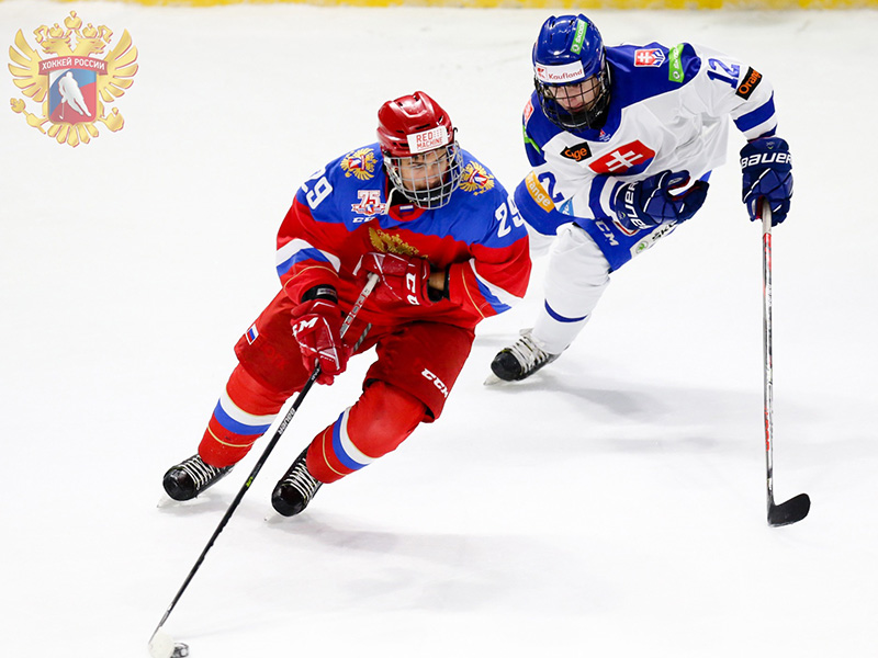 Юниорская сборная России одержала победу над словаками 