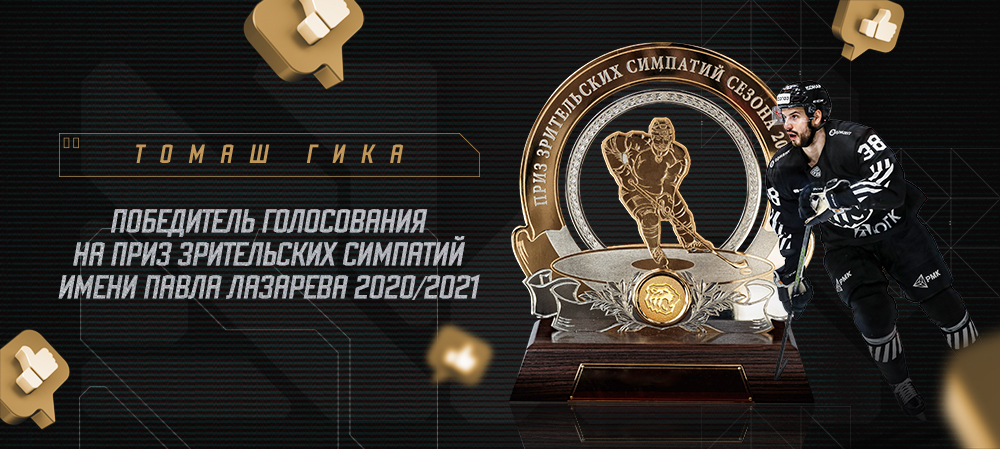 Томаш Гика – победитель голосования на «Приз зрительских симпатий имени Павла Лазарева» 2020/2021 