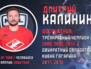 Новички ХК "Трактор". Дмитрий Калинин